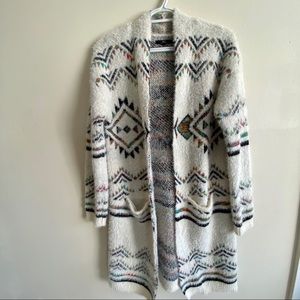 Rainbow pattern design cardigan (with pockets)